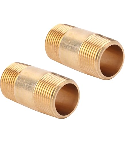 Amazon.com: Metal Magery Brass Long Nipple 3/4